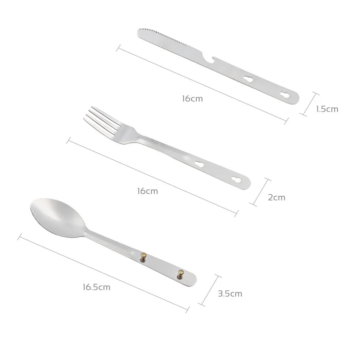 3 Piece camping cutlery