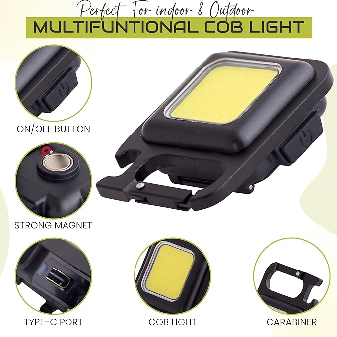 Cob Rechargeable Key Chain Light